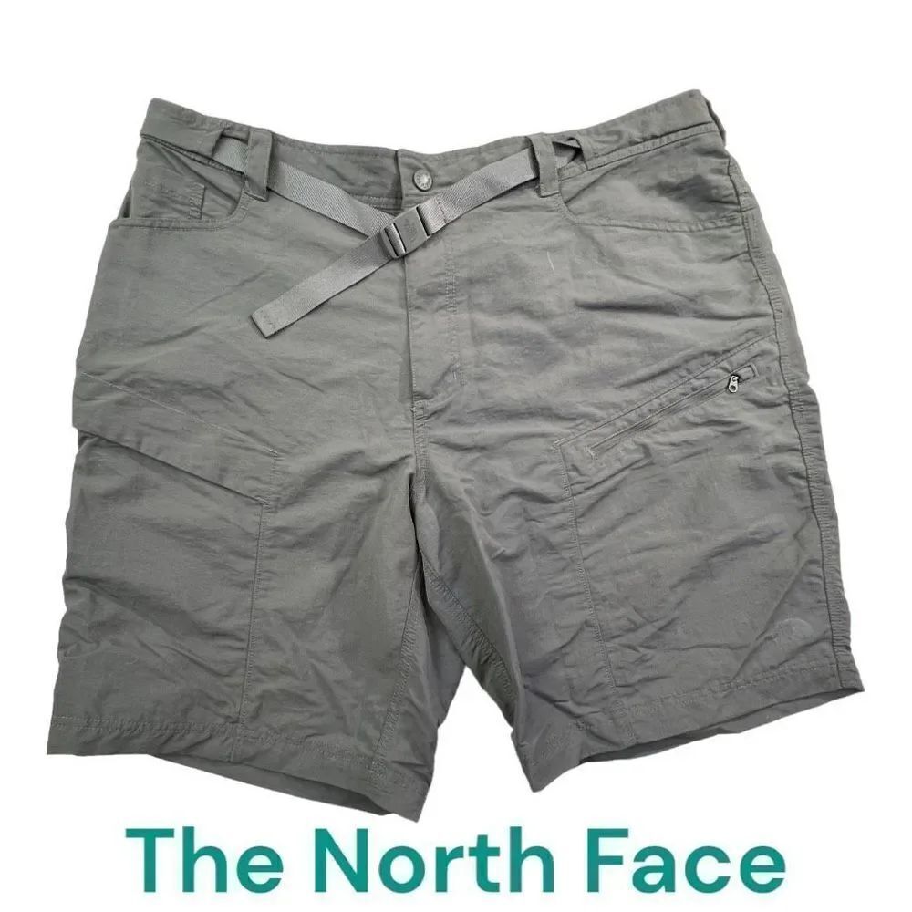 The North Face Mens Fishing Hiking Belted Performance Cargo Shorts Gray Size 2XL